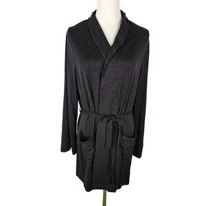 NWT Chaser Rock & Roll Glitter Kimono Duster Wrap Jacket M/L‎ Black Sexy Party